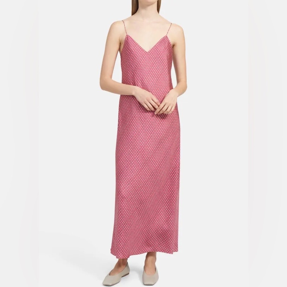 Theory 100% silk slip dress